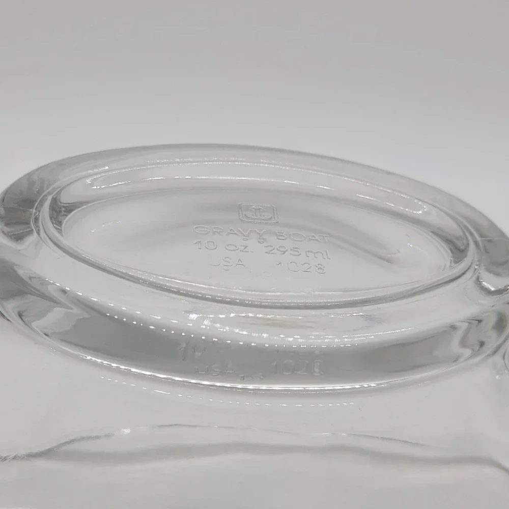 Anchor Hocking Clear Glass Gravy Boat 10oz Sauce Server USA 1028